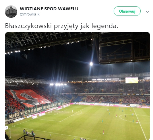 Tak kibice przywitali Błaszczykowskiego na stadionie Wisły!